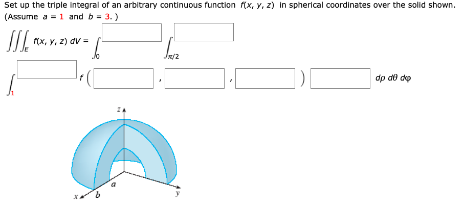 Solved arbitrary continuous function f(x, y, z) in spherical | Chegg.com