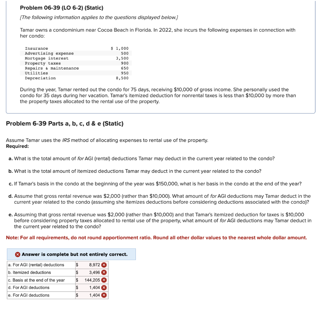 Solved Problem 06-39 (LO 6-2) (Static) [The Following | Chegg.com