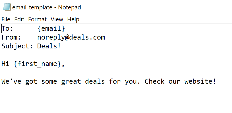 Solved write a Python program to create the emails | Chegg.com