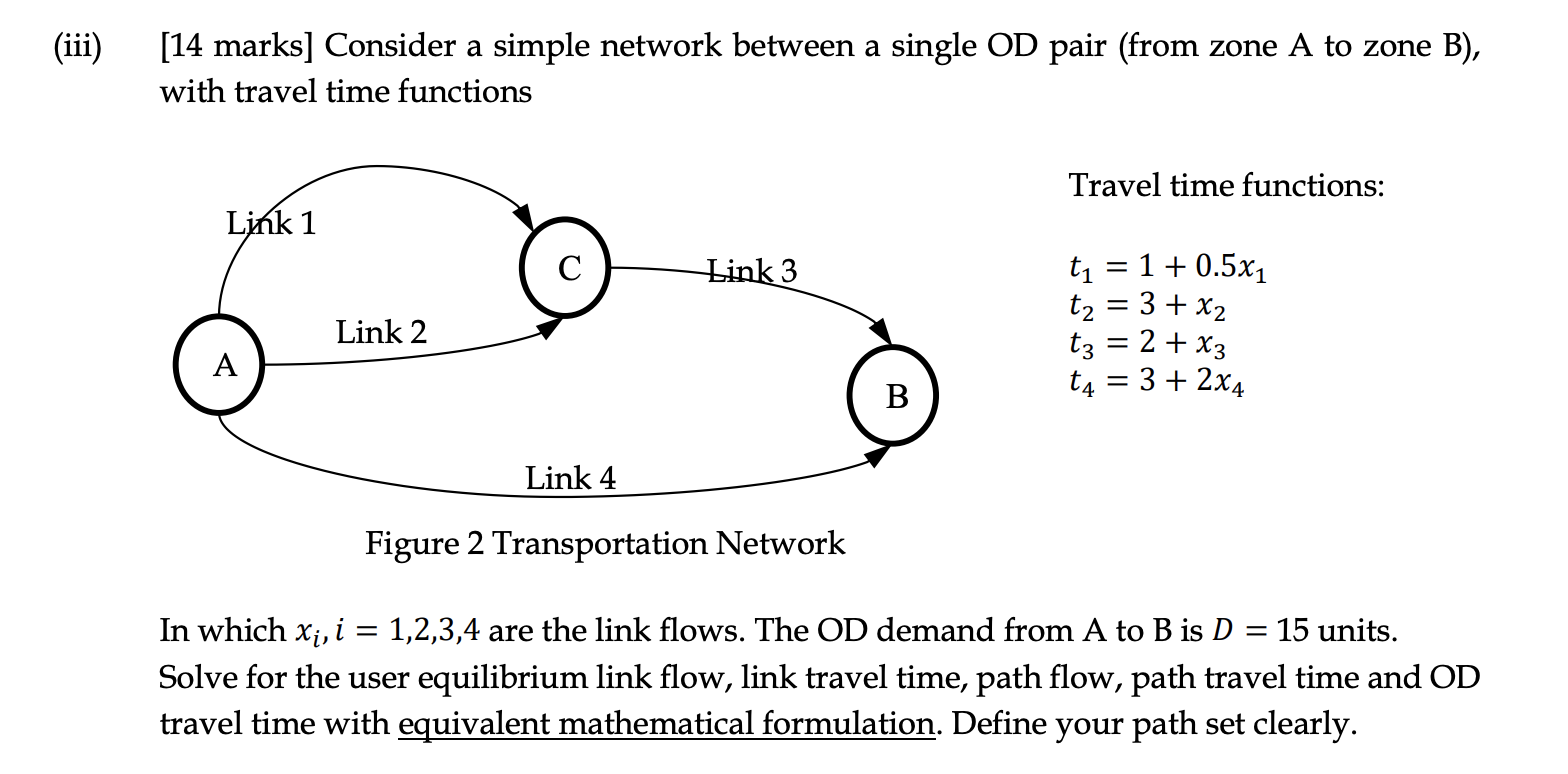 Solved (iii) [14 marks] Consider a simple network between a | Chegg.com