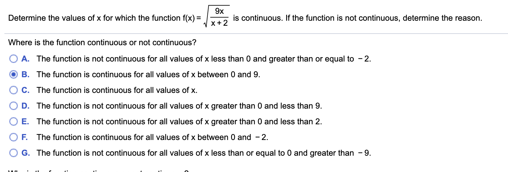 solved-determine-the-values-of-x-for-which-the-function-f-chegg