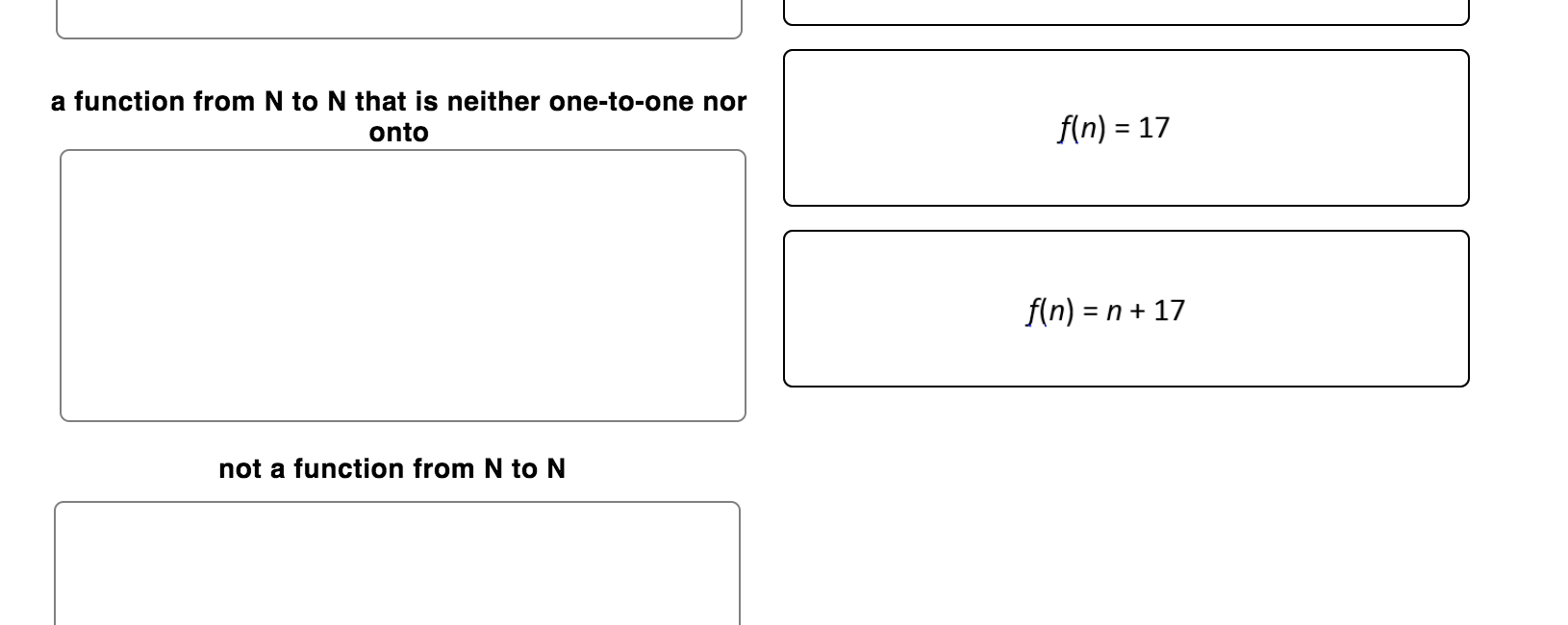 Solved Click And Drag The Given Functions, Allegedly From N | Chegg.com