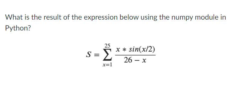 Solved What is the result of the expression below using the | Chegg.com