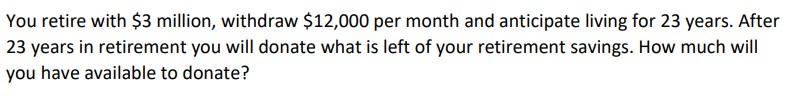 Solved While In Retirement, You Will Invest More | Chegg.com