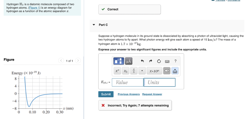 Solved Vous Hydrogen H2 is a diatomic molecule composed of | Chegg.com