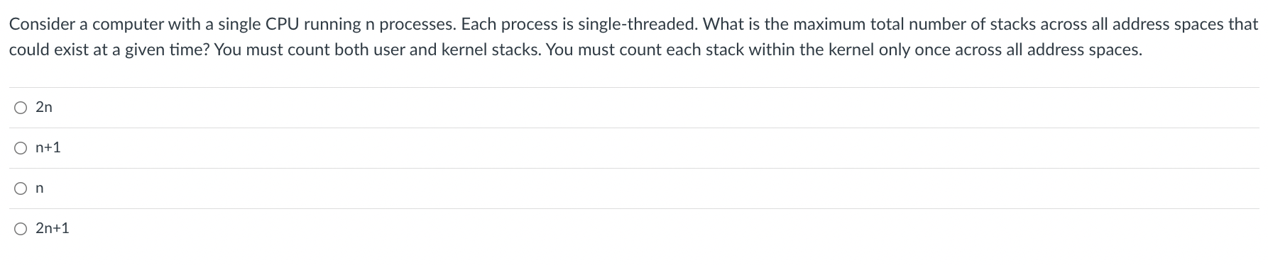 Solved Consider a computer with a single CPU running n | Chegg.com