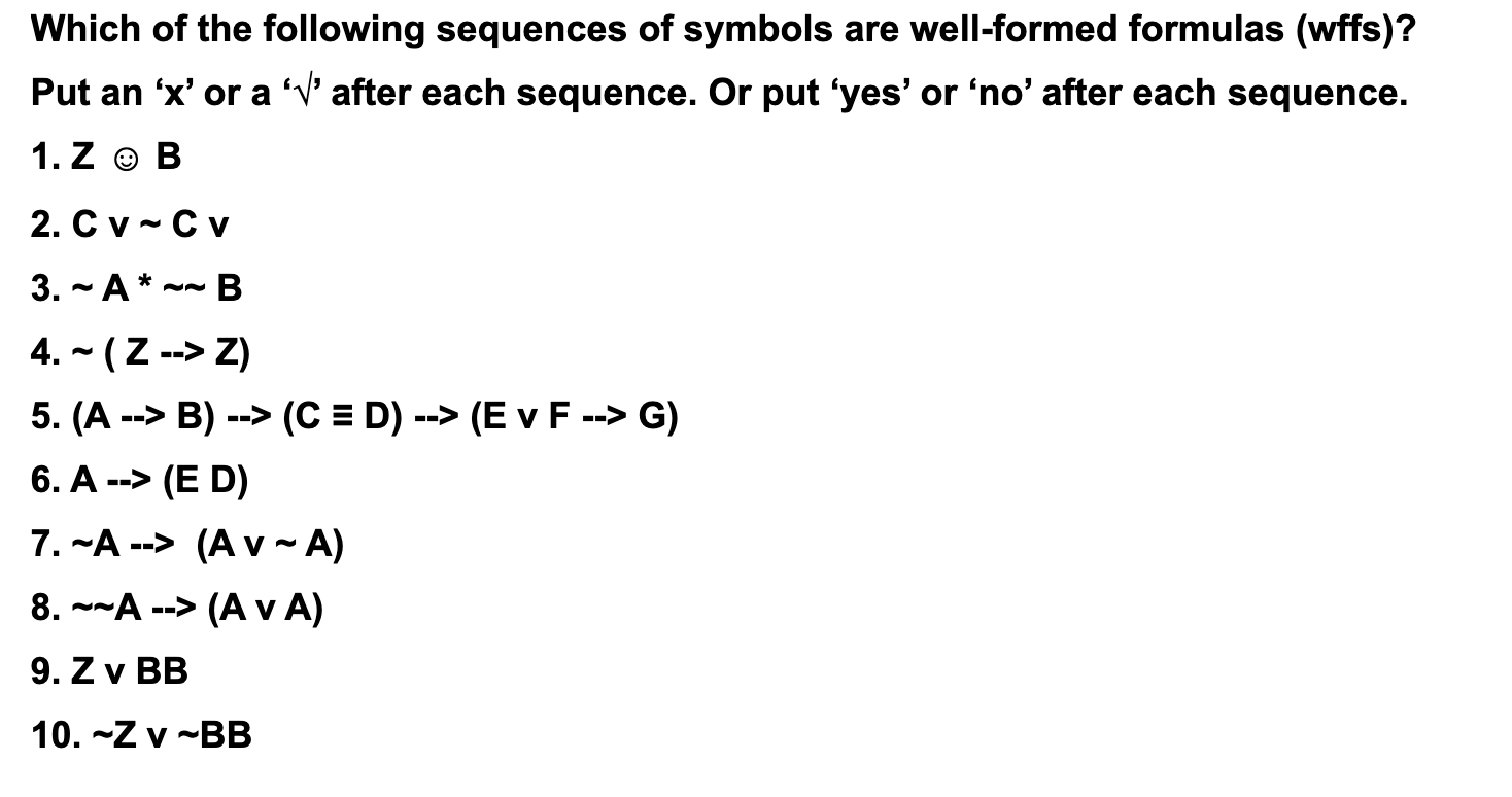 Sequence Symbol Simple Solved Which of the following sequences of symbols are | Chegg.com