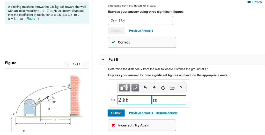 Solved Review A Pitching Machine Throws The 0.5-kg Ball | Chegg.com