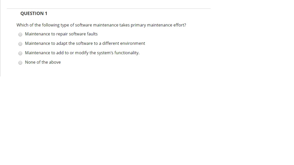 Which Statement Reflects A Clear Performance Standard Solved QUESTION 1 Which of the following type of software | Chegg.com