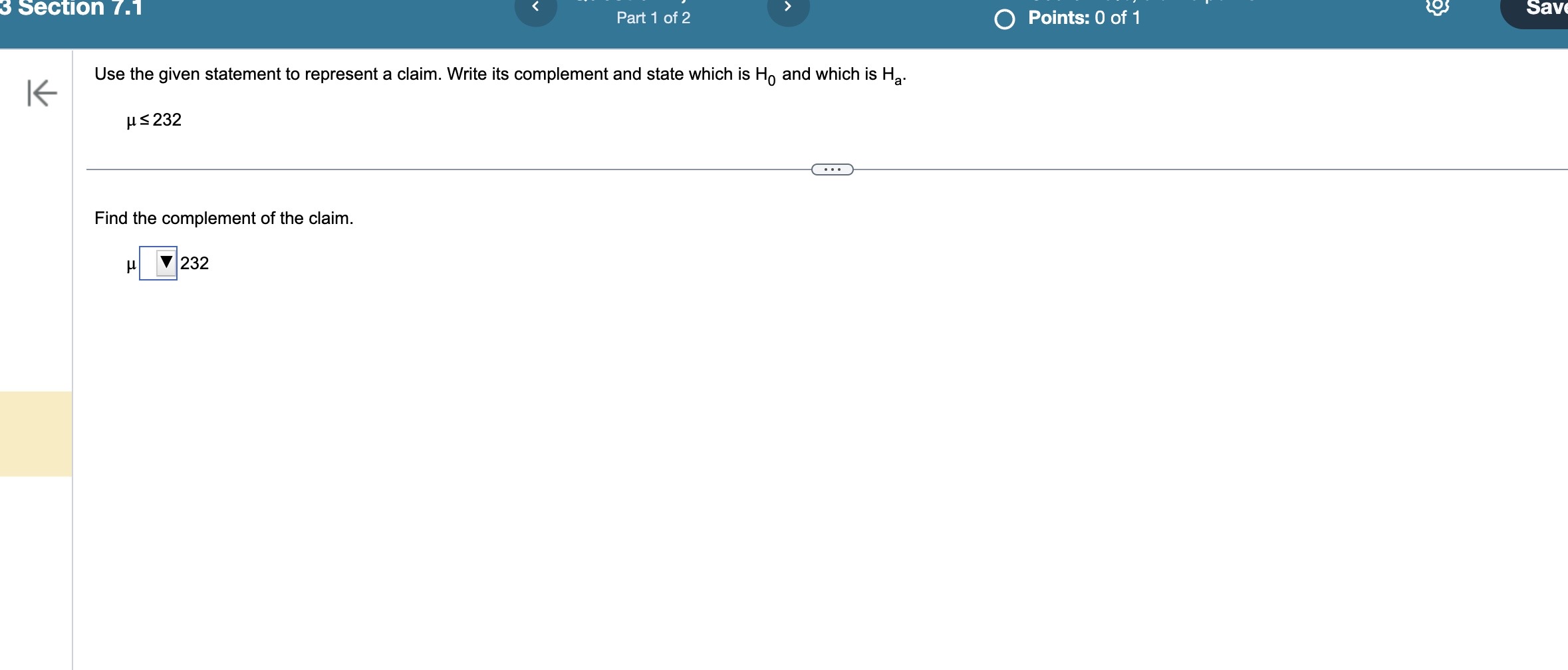 Solved Use the given statement to represent a claim. Write | Chegg.com