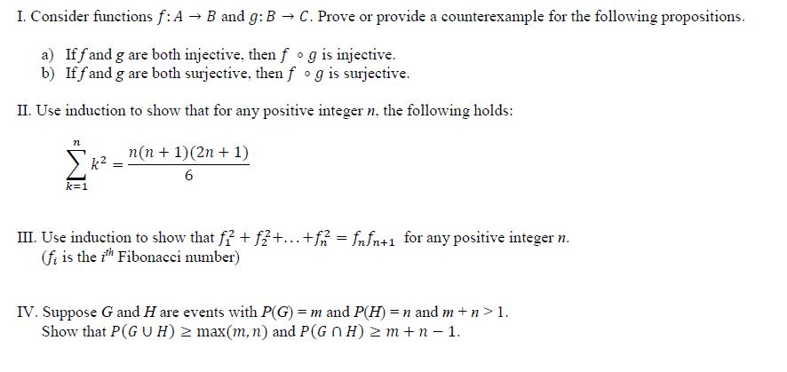 Solved 1. Consider Functions F: A - B And G:B → C. Prove Or | Chegg.com