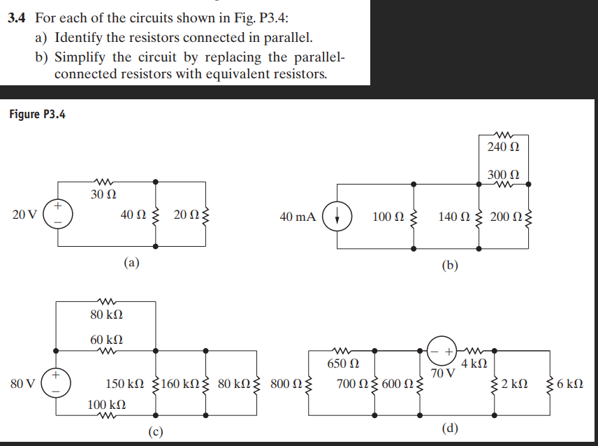 Solved 3.4 For Each Of The Circuits Shown In Fig. P3.4: A) | Chegg.com