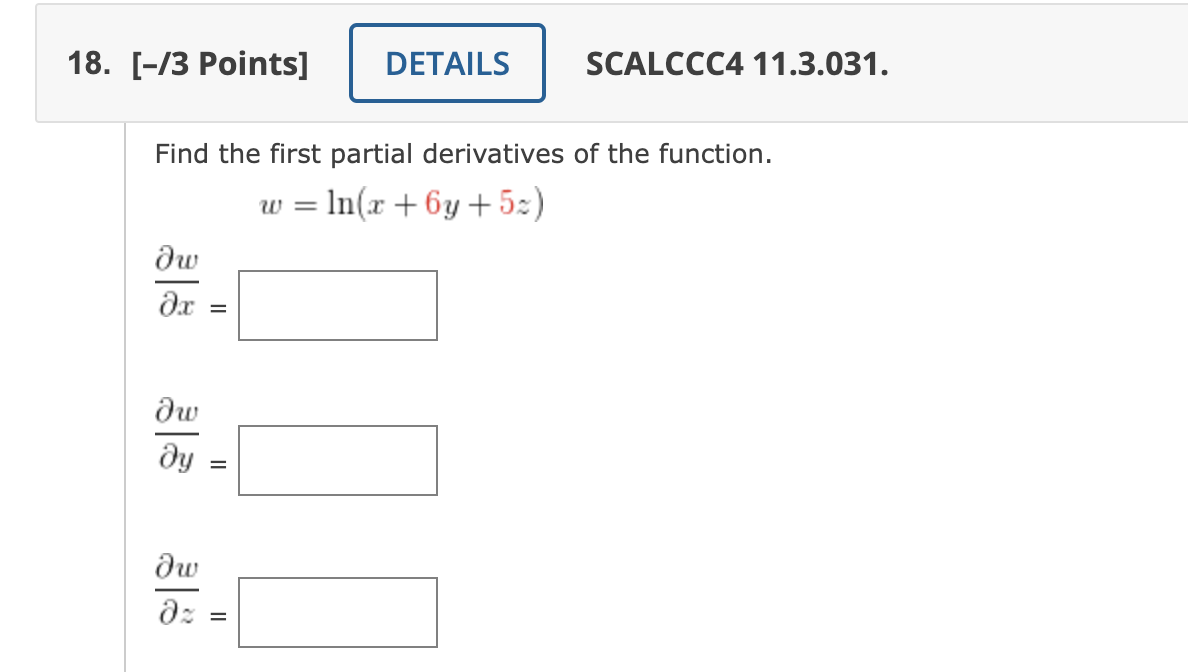 Solved Find The First Partial Derivatives Of The Function 8415