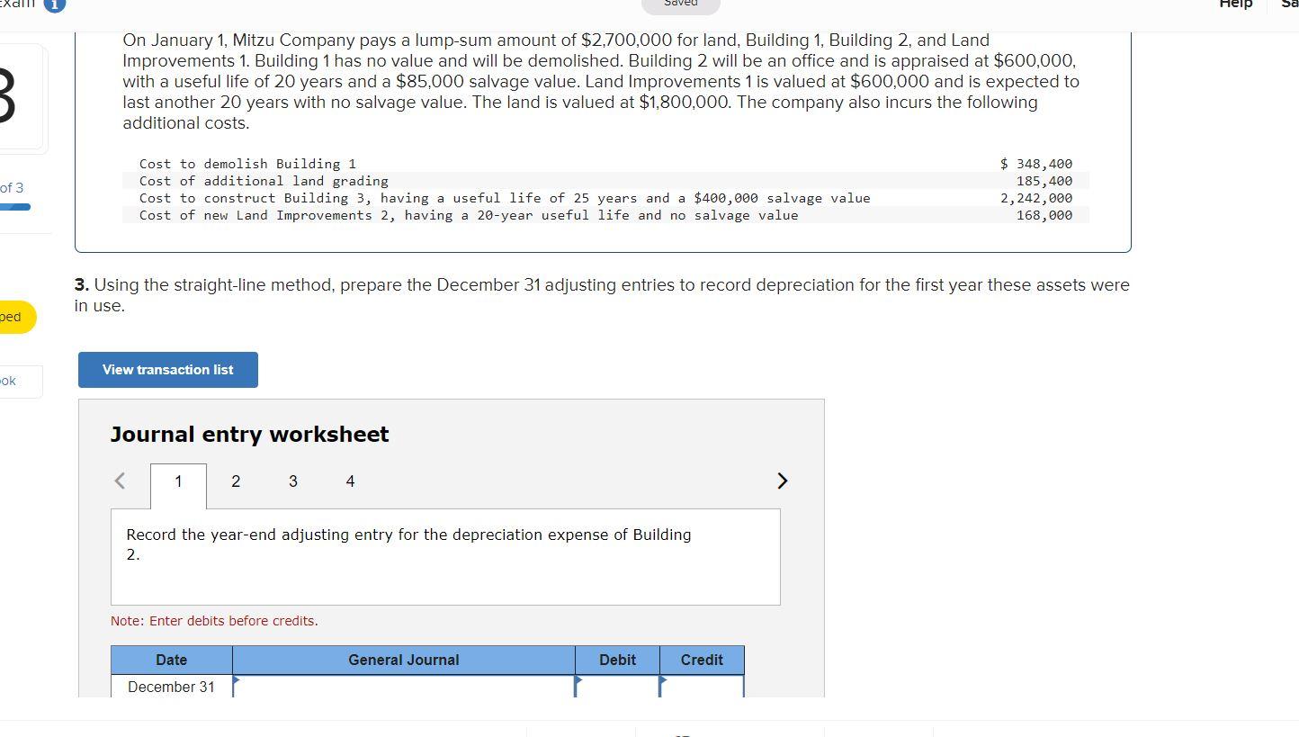 Solved On January 1 Mitzu Company Pays A Lump sum Amount Of Chegg