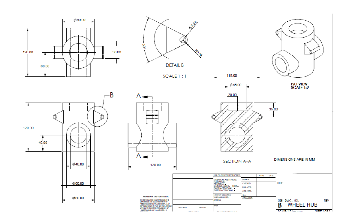 Solved 1. Create a 3D and 2D drawing as shown above. 2. | Chegg.com