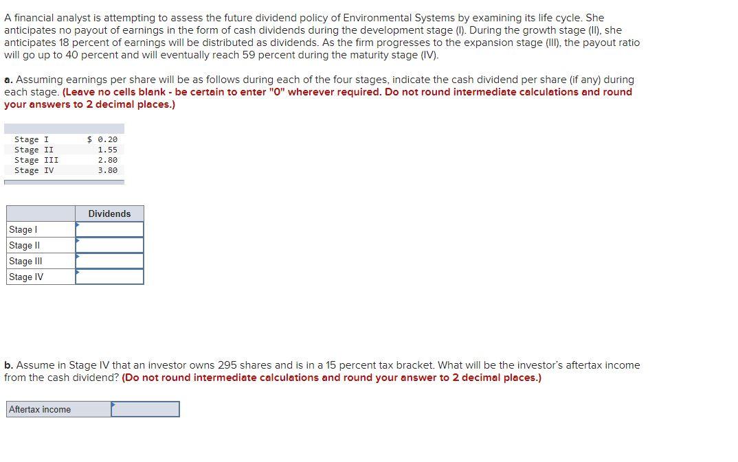 Solved A Financial Analyst Is Attempting To Assess The | Chegg.com