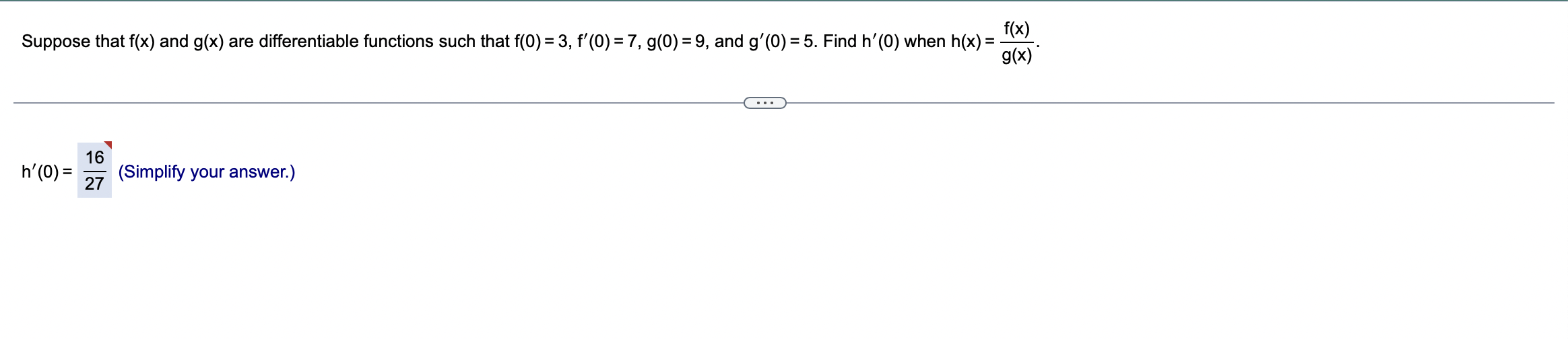 Solved Suppose that f(x) and g(x) are differentiable | Chegg.com