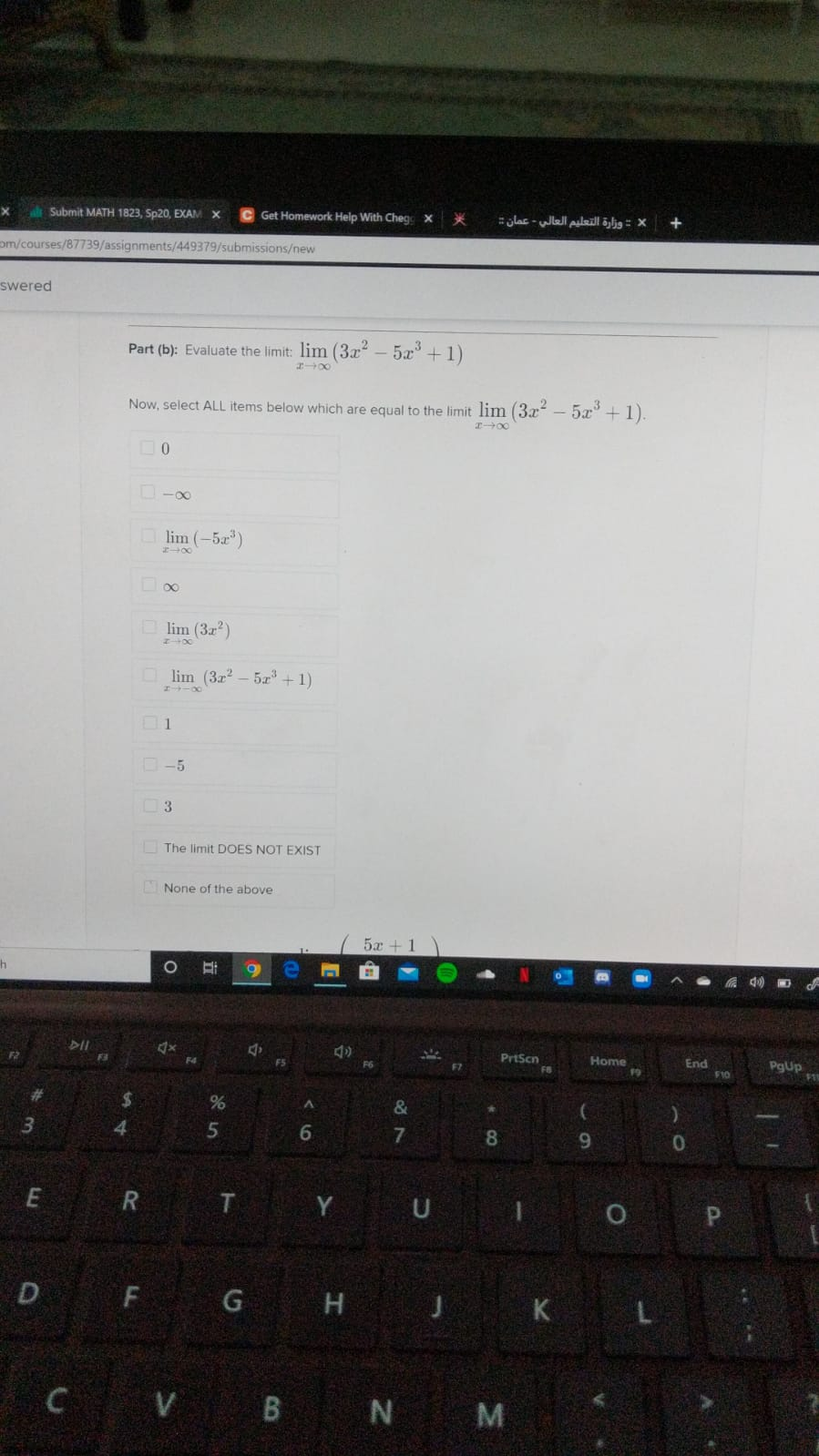 mit MATH 1823. Sp20. EXAM X c Get Homework Help With | Chegg.com