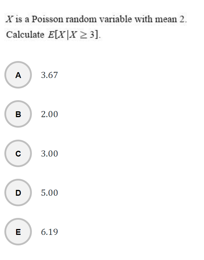Solved X is a Poisson random variable with mean 2 .