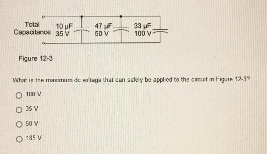 Solved What is the maximum dc voltage that can safely be | Chegg.com