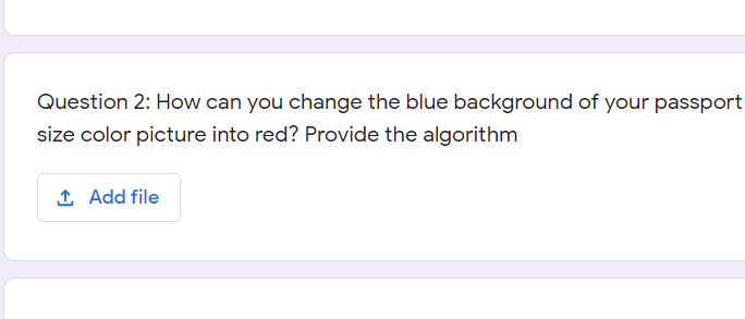 Solved Question 2: How can you change the blue background of 