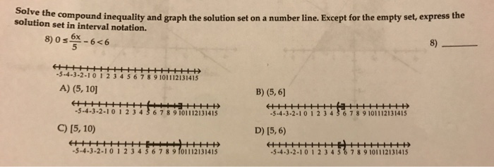 Solved Solve the compound inequality and graph the solution | Chegg.com