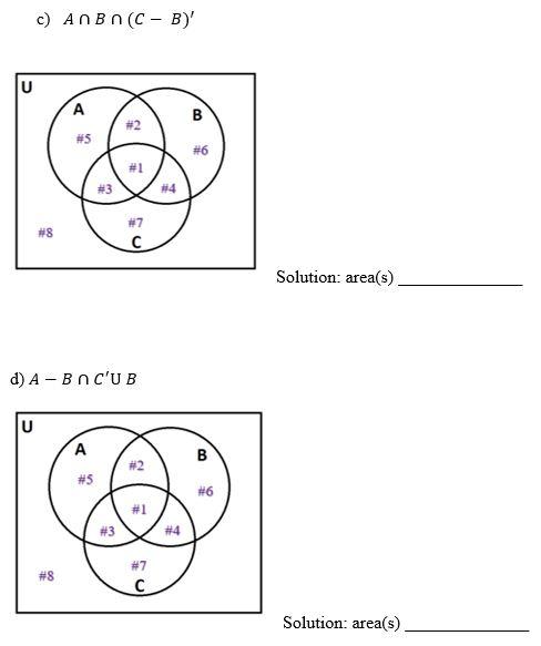 Solved Note that there is no universal set present in | Chegg.com