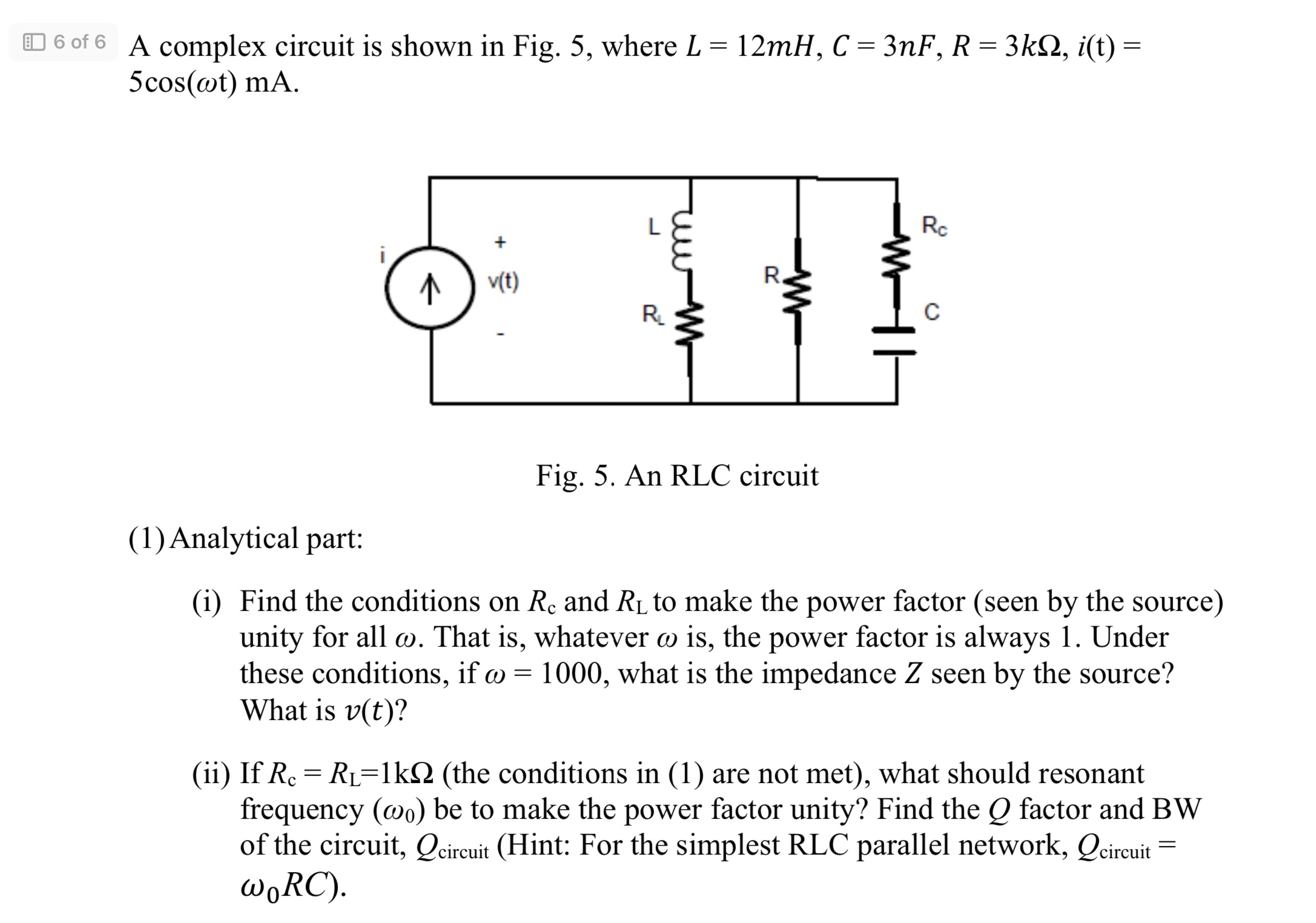 Solved A Complex Circuit Is Shown In Fig. 5, Where | Chegg.com