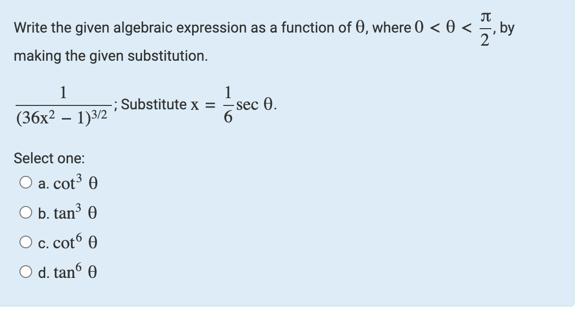 Solved Write the given algebraic expression as a function of | Chegg.com