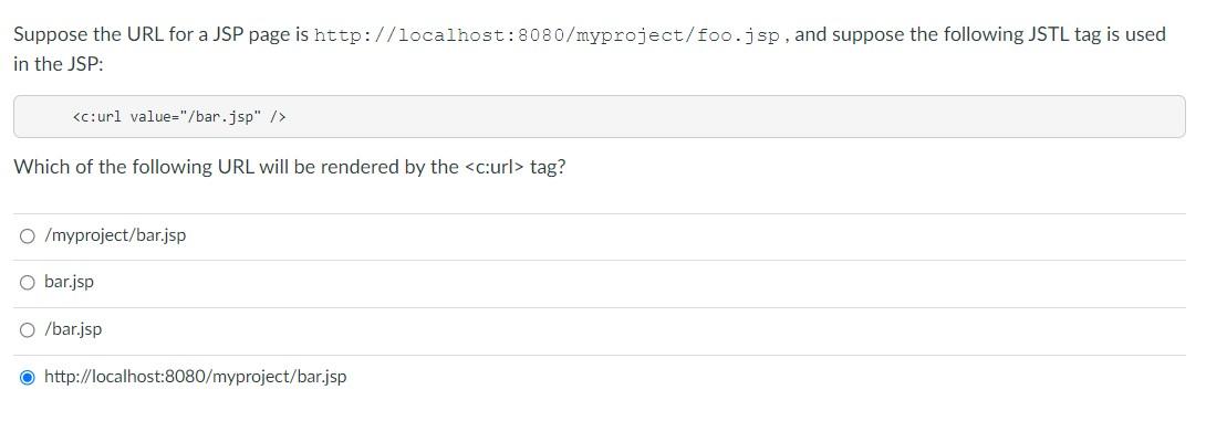 Solved Suppose the URL for a JSP page is | Chegg.com