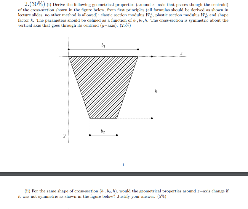 Solved (30%) (i) ﻿Derive the following geometrical | Chegg.com