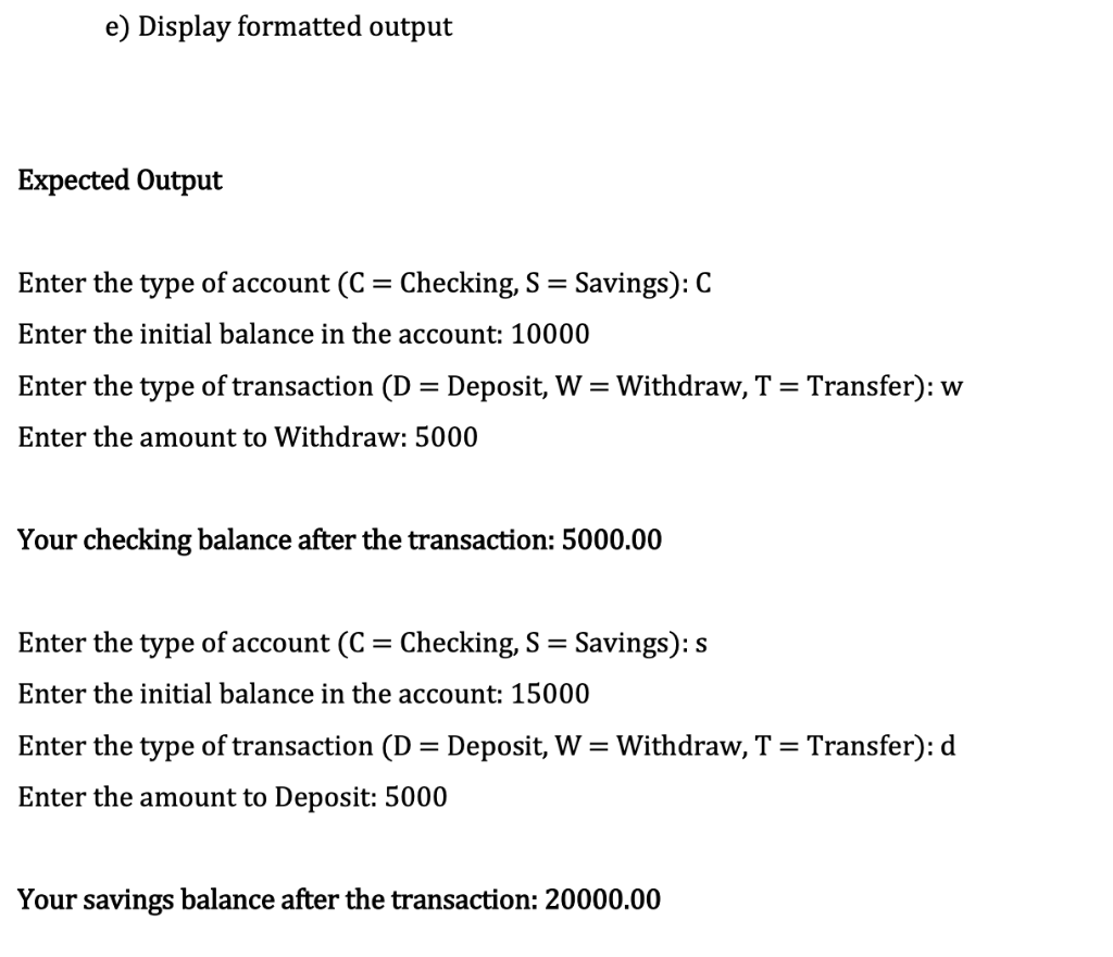 Solved 4) BankTransaction.py (40 Points) Write a program to | Chegg.com