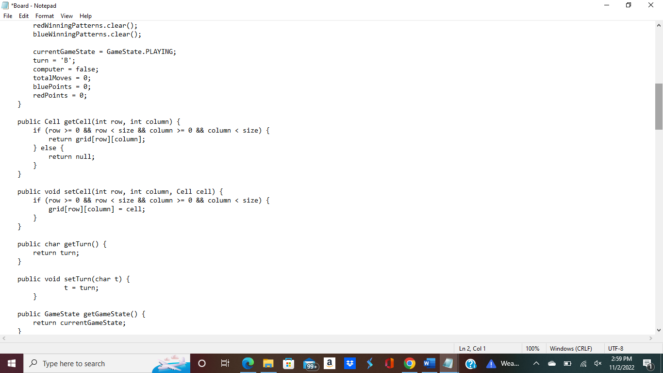 *Board - Notepad File Edit Format View HelpGUI - | Chegg.com