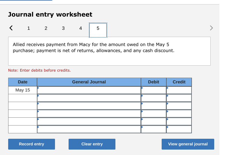 Journal entry worksheet Record closing of debit | Chegg.com