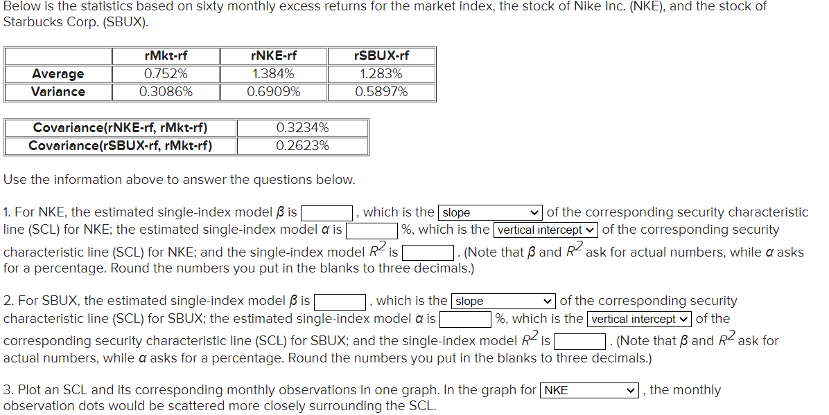 Below is the statistics based on sixty monthly excess Chegg