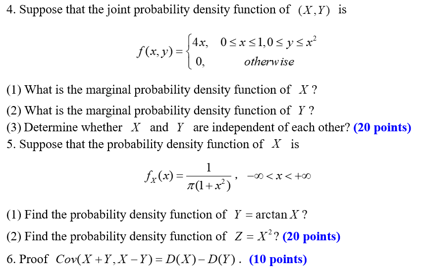 Solved Suppose That The Joint Probability Density Chegg Com