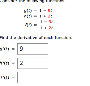 Solved Consider the following functions. g(t) = 1 - 90 h(t) | Chegg.com