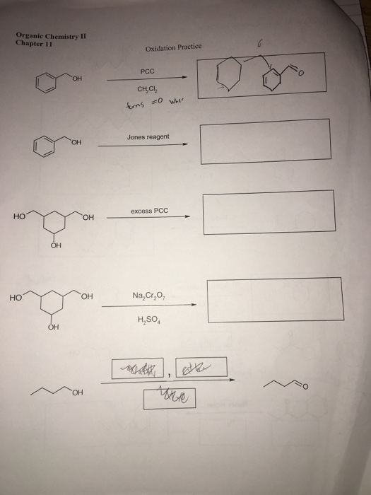 Solved Organic Chemistry II Chapter 11 Oxidation Practice