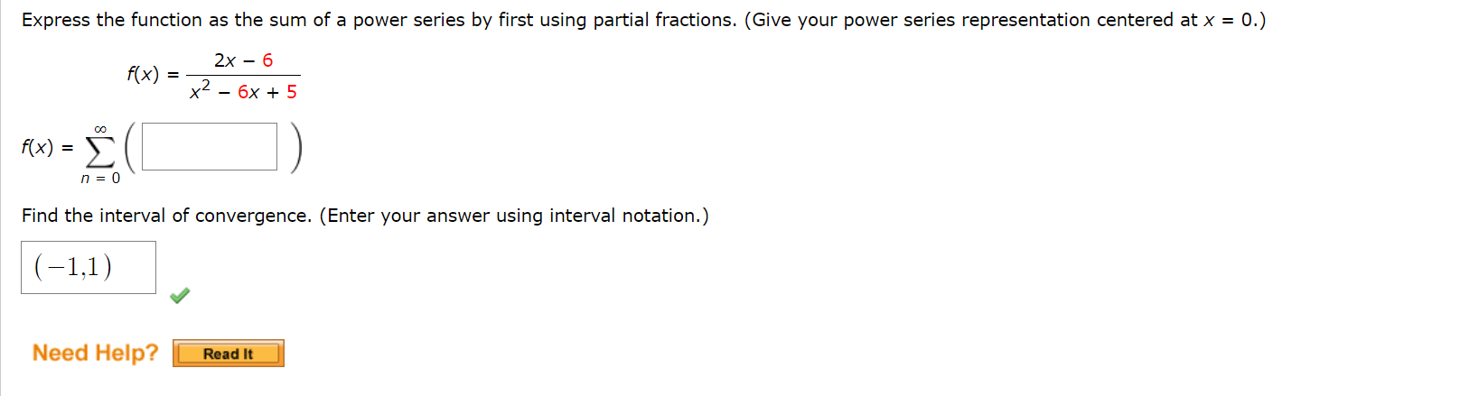 Solved Express the function as the sum of a power series by | Chegg.com