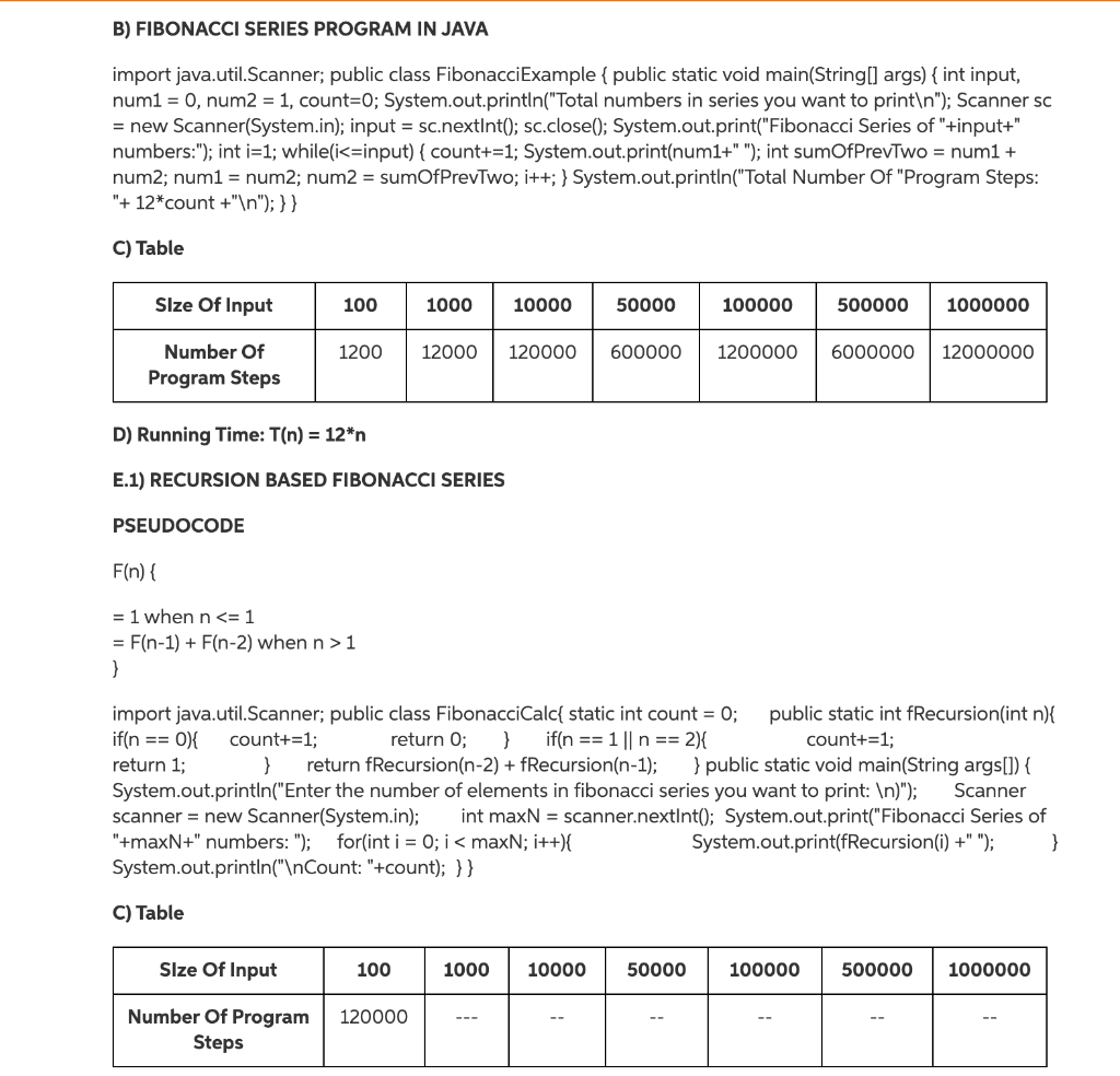 Solved B) FIBONACCI SERIES PROGRAM IN JAVA Import | Chegg.com