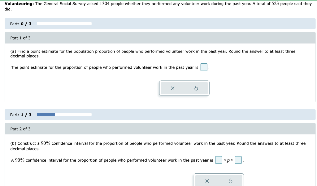 Solved Volunteering The General Social Survey Asked 1304 Chegg Com   PhpY1u3Bi