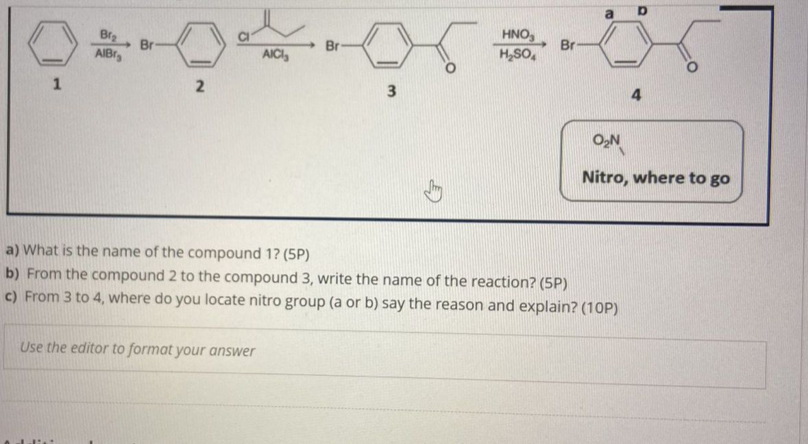 Solved B) A Set Of Reactions Were Given Below, Answer The | Chegg.com