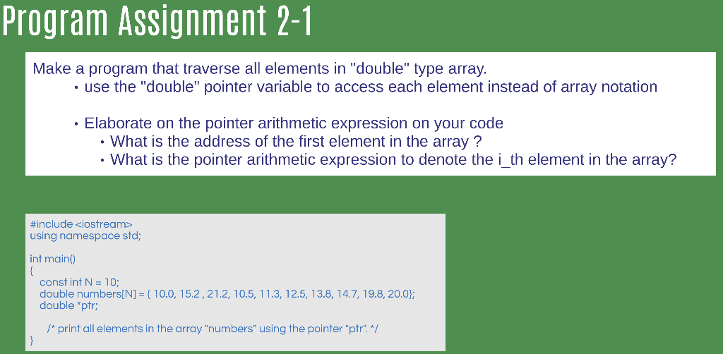 Solved Program Assignment 2-1 Make a program that traverse | Chegg.com