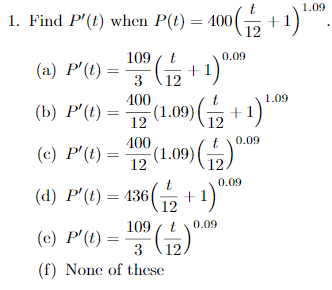 Solved 1 09 1 Find P T When P E 100 2 1 P X Chegg Com