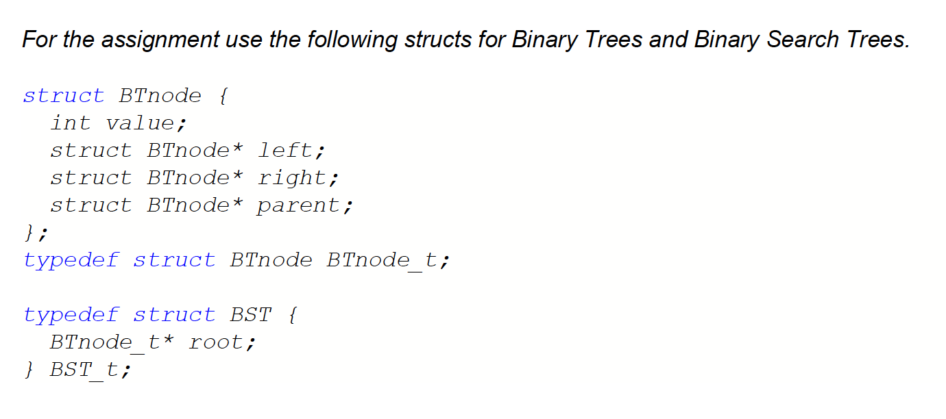 Solved Write a function that gets a Binary Search Tree and a | Chegg.com