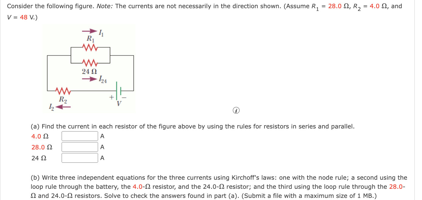 Solved Consider The Following Figure. Note: The Currents Are | Chegg.com