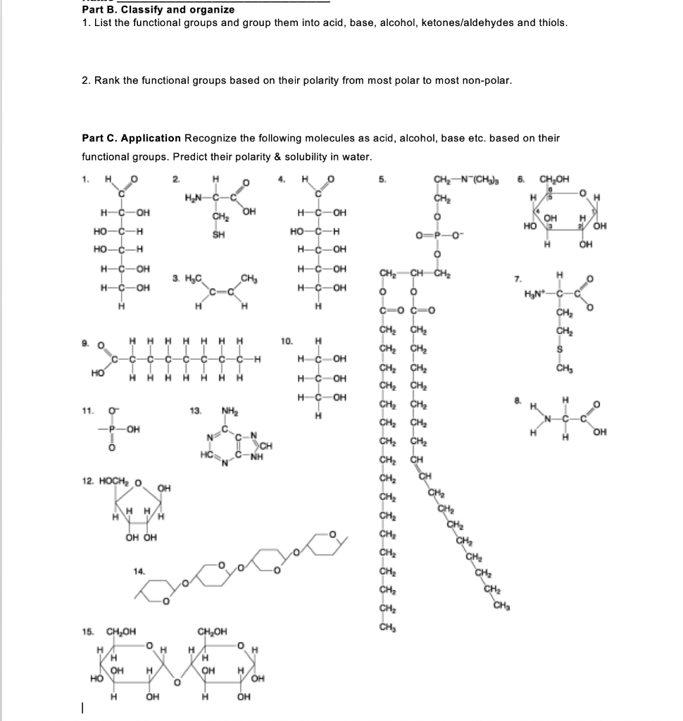 Solved Part B. Classify And Organize 1. List The Functional | Chegg.com