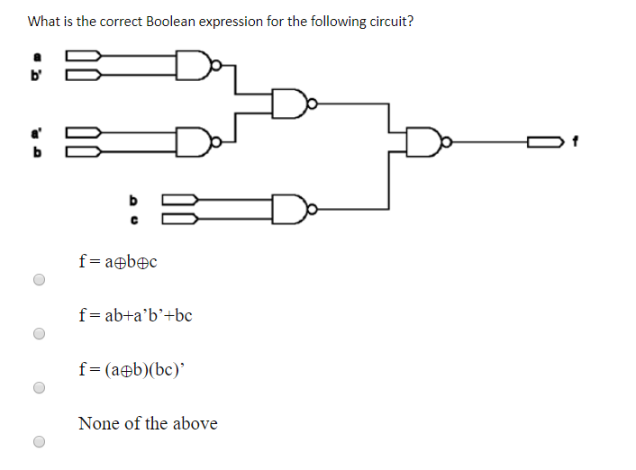 Solved What is the correct Boolean expression for the | Chegg.com