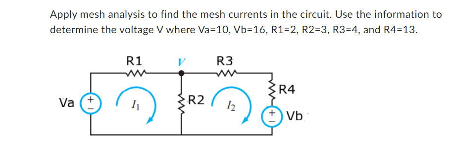 Solved Apply mesh analysis to find the mesh currents in the | Chegg.com