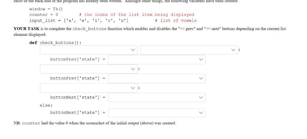 Solved Consider a Python GUI program that produces a window | Chegg.com